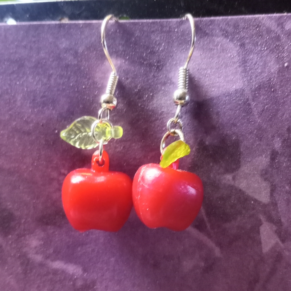 1960s vintage fruit bead earrings
